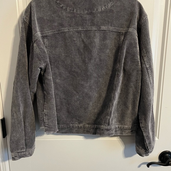 #3310. LCRRRN Cropped Corduroy Gray Jacket. Women's Size M - Picture 5 of 10